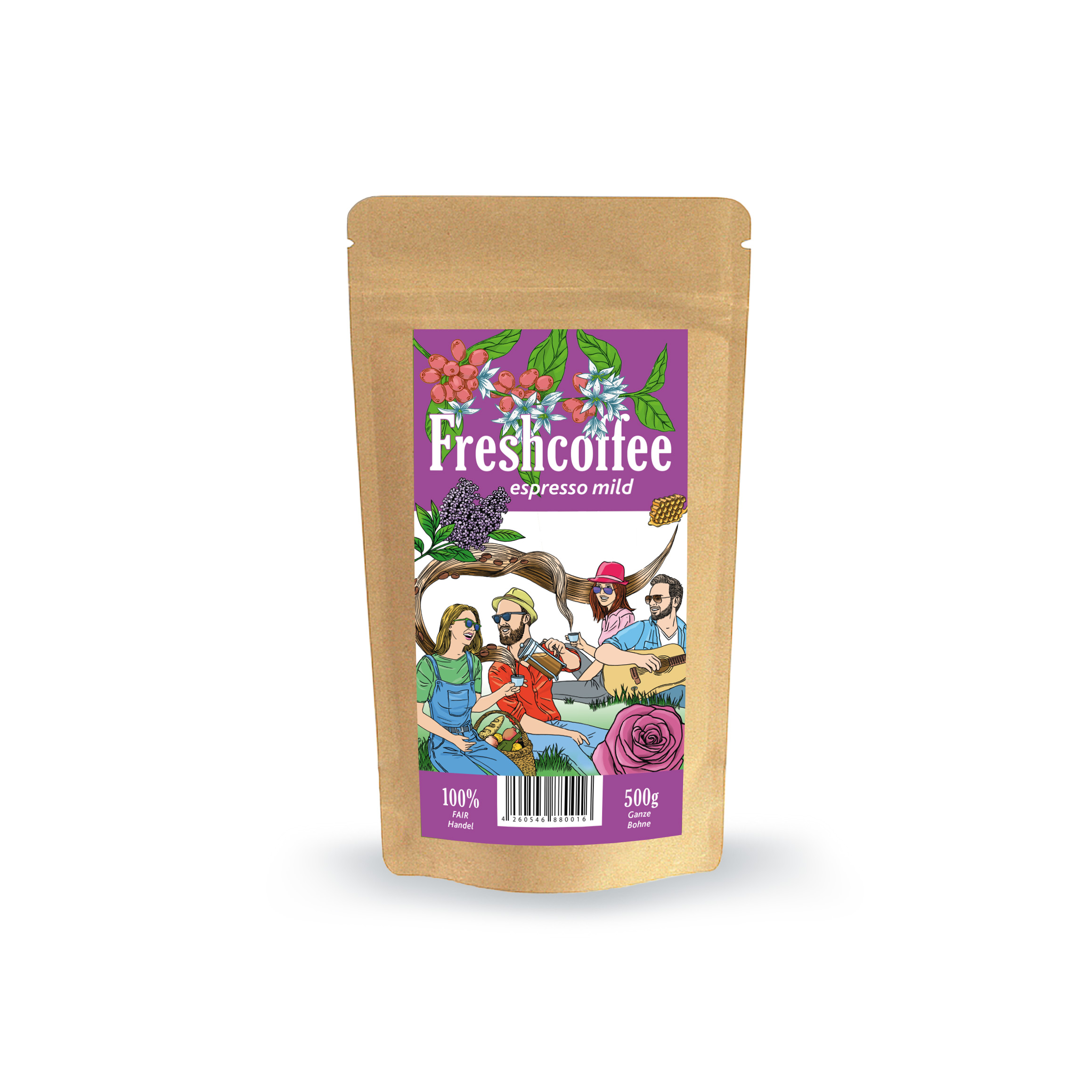 Freshcoffee "Espresso Mild" 500g., (Allrounder) Geröstet: 21.10.2026